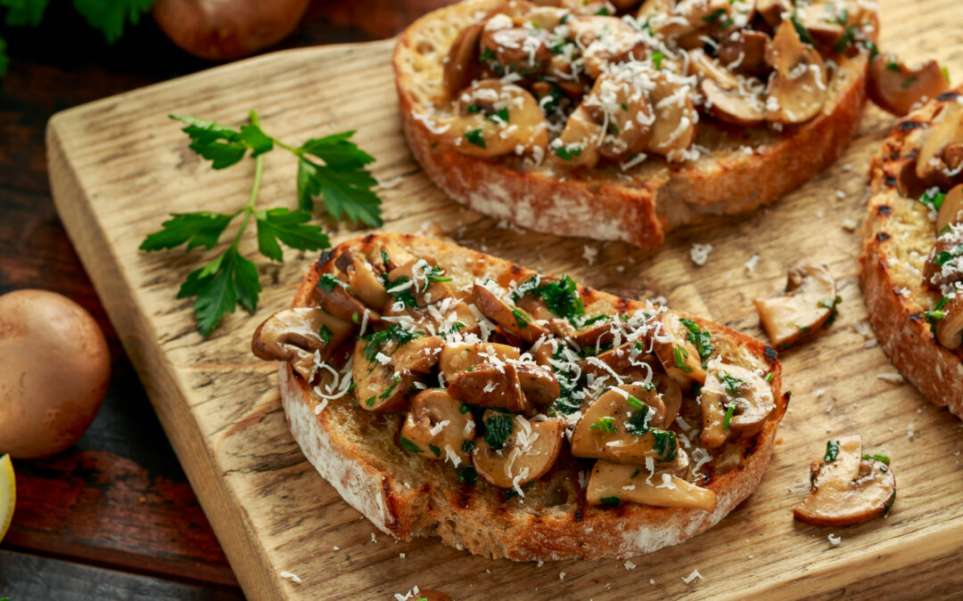 Mushrooms and Herbs on Toast