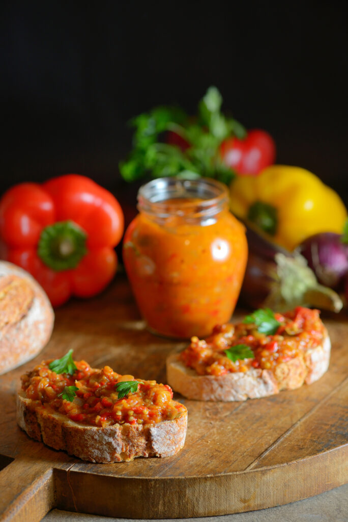 Eggplant and Red Pepper Spread (Zacuscă)