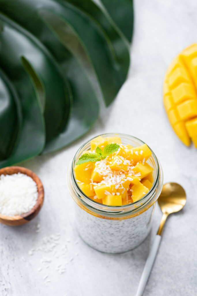 Vegan Mango Coconut Chia Pudding