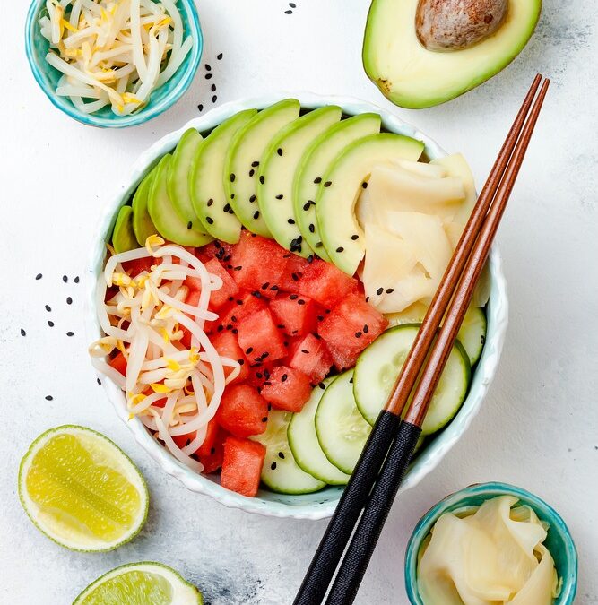 Vegan Watermelon Poke Bowl