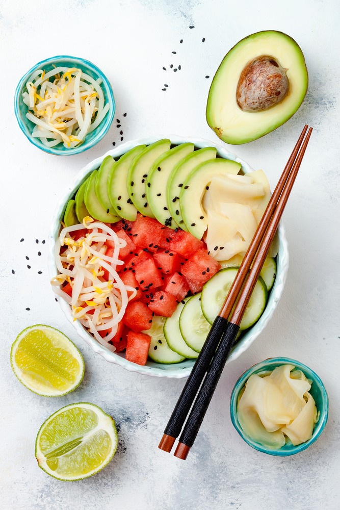 Vegan Watermelon Poke Bowl