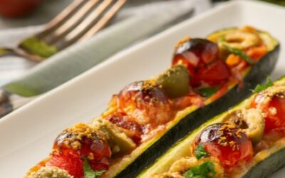 Stuffed Zucchini Pizza Boats