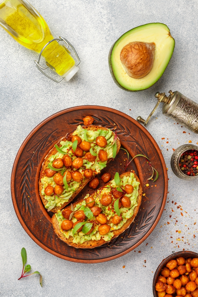 Chickpea and Avocado Bruschetta