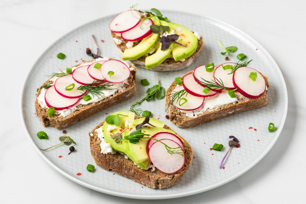 Feta and Radish Bruschetta