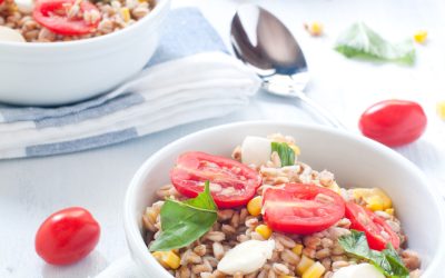 Cold Farro Caprese Salad