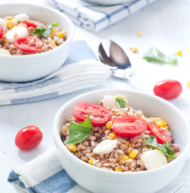 Cold Farro Caprese Salad