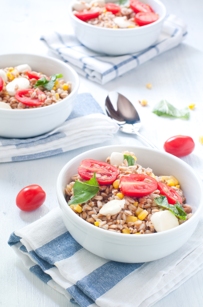 Cold Farro Caprese Salad