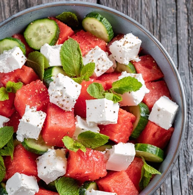 Cucumber-Watermelon Salad