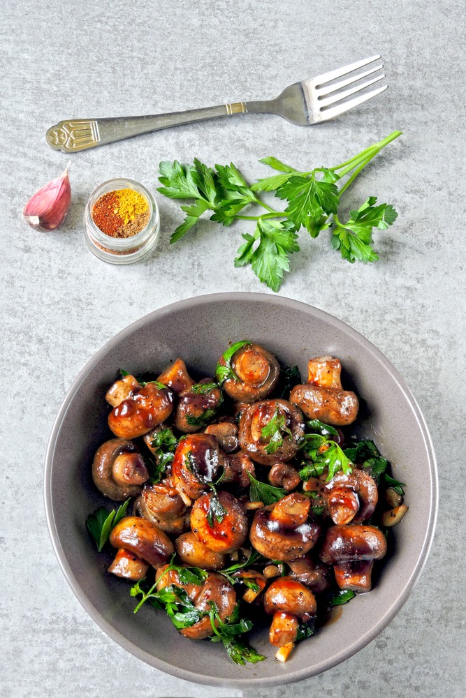 Soy Roasted Garlic Mushrooms